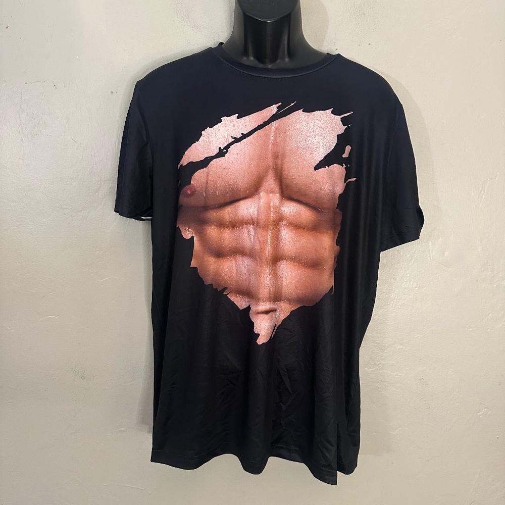 Ball Muscleman Graphic T Shirt 2XL runs small Gently worn 95% polyester